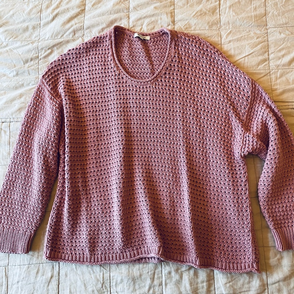 Madewell Open-Stitch Austen Pullover Sweater 3x
